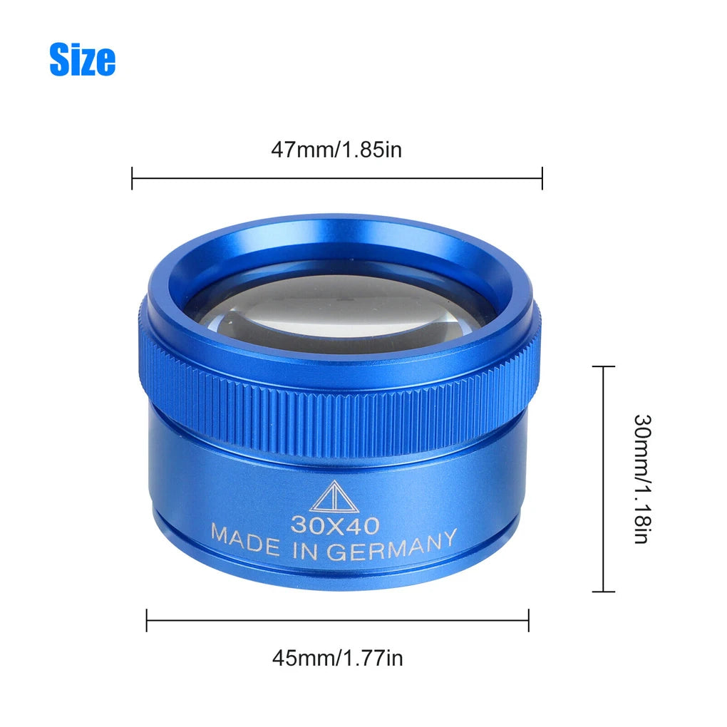 Alloy Jewelry Magnifier Glasses 40x High-Performance Precision Loupe for Jewelry Repair