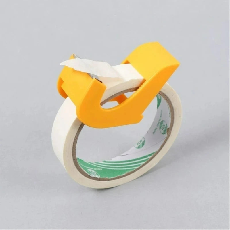 Mini Handheld Tape Dispenser with Cutter — Portable Desk Tape Holder for Office, School & Home