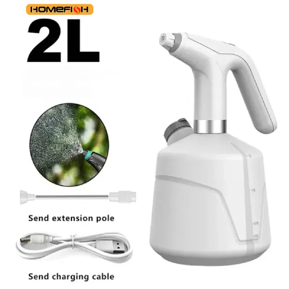 2L Electric Plant Sprayer – Portable USB Rechargeable Automatic Fogger & Sanitizing Watering Sprayer for Indoor/Outdoor Plants