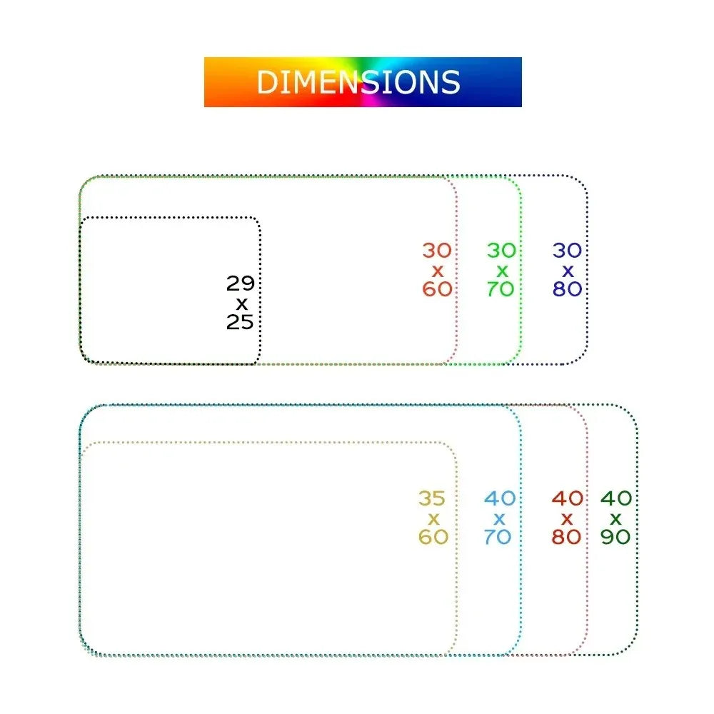 White XL Gaming Desk Mat 900 x 400 mm (35.4 x 15.7 in) Extra-Large Non-Slip Mouse Pad