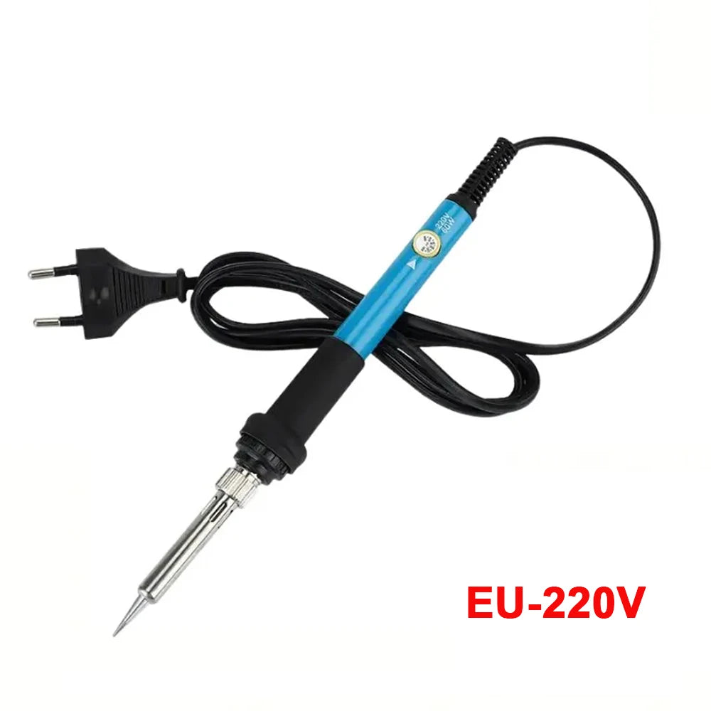 Adjustable Temperature 60W Electric Soldering Iron with Interchangeable Tips - Precision Soldering Repair Tool