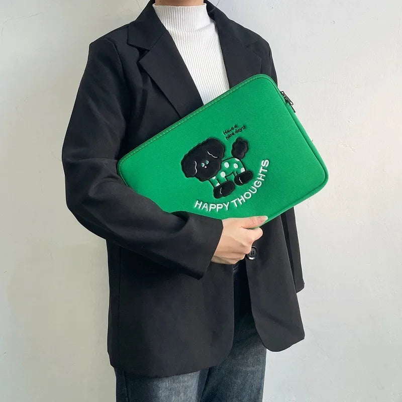 Cute Animal Print Shockproof Laptop Sleeve 13–16 inch (33–40.6 cm) Zipper Pouch for 13/13.3/14/15/15.6/16