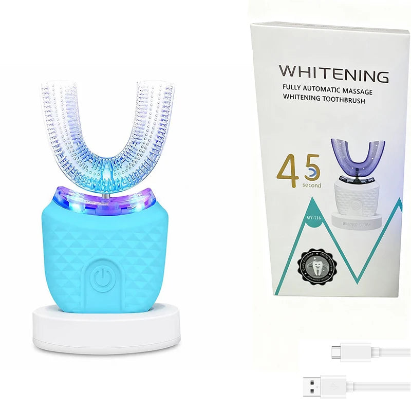 Rechargeable Sonic Electric Toothbrush for Adults - 360° Cleaning, Soft Nylon Bristles, IPX7 Waterproof, Long Battery Life, Whitening & Tongue Cleaner