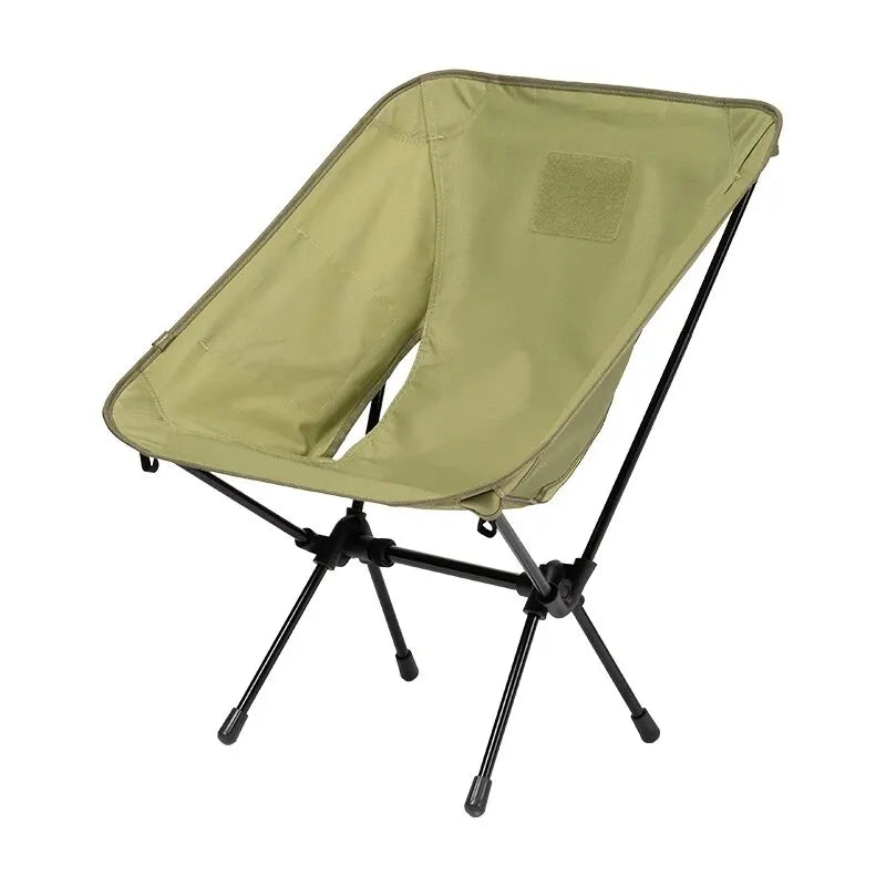 Lightweight Folding Camping Chair – Portable Aluminum Alloy Tactical Moon Chair for Adults & Kids