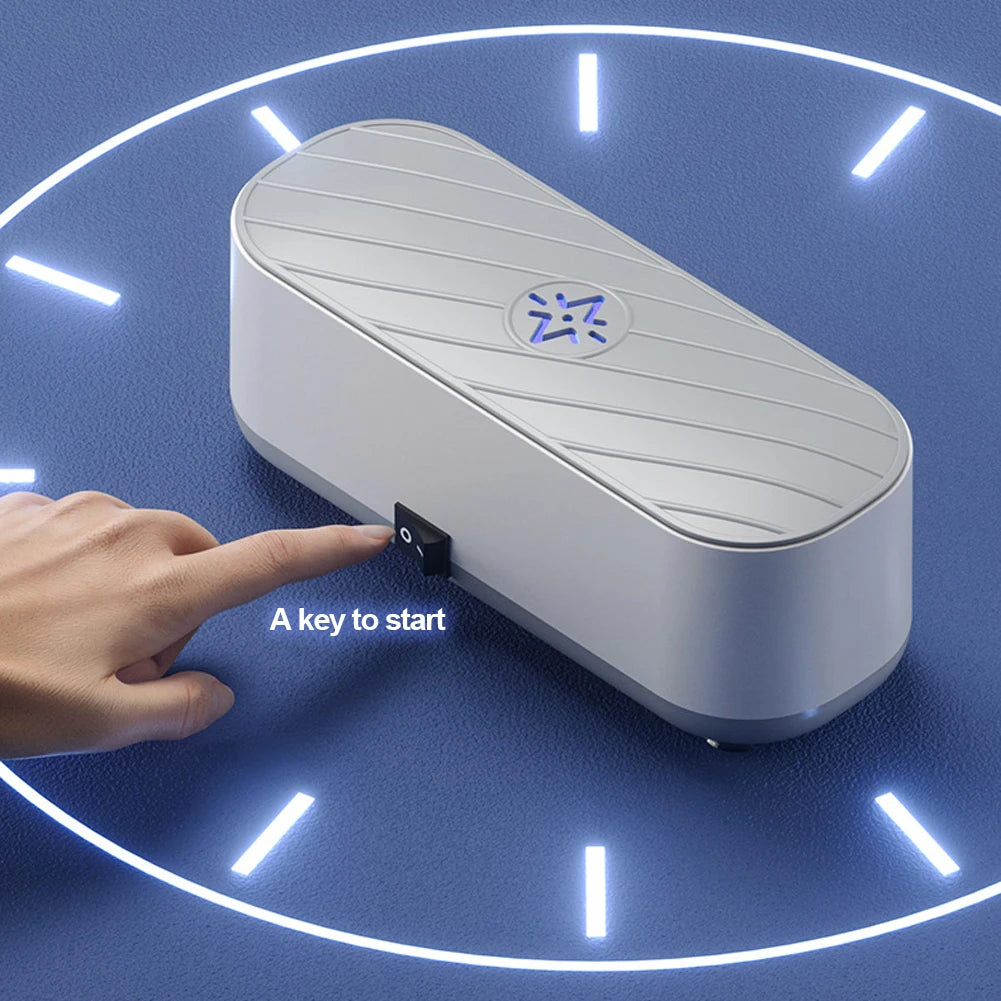 Portable Ultrasonic Cleaner for Jewelry & Glasses — USB Rechargeable or Battery-Powered with UV Sterilizer