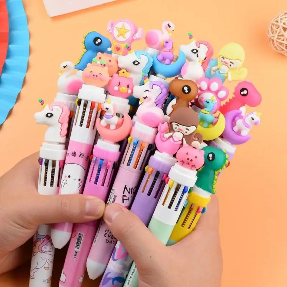 5-20 Pcs 10-Color Cartoon Pens for Kids - Party Favors & Birthday Gift Pack