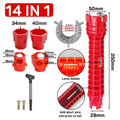 14-in-1 Faucet Wrench Set, Double-Head Sink Spanner & Ratchet Tool for Faucet and Strainer Plumbing Repair