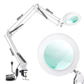 Triple-Fold Magnifier 8x/10x Illuminated USB Magnifying Glass with 3-Color LED for Soldering, Electronics Repair & Skincare