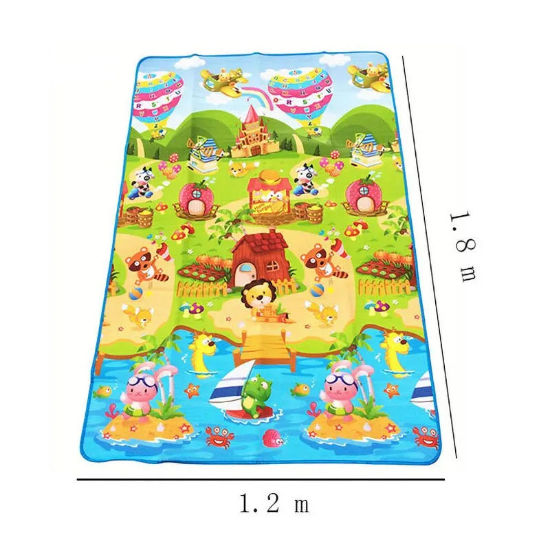 Waterproof Baby Play Mat 180x120 cm (71x47 in) 0.3 cm Soft Foam Crawling Mat for Kids Indoor Outdoor