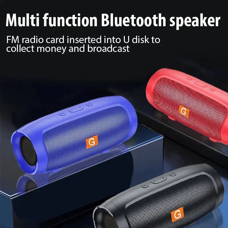 Portable Bluetooth 5.0 Subwoofer Speaker — Wireless Outdoor Stereo with FM Radio, TF Card & USB, Rechargeable