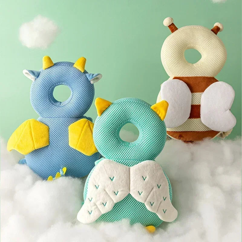1-3T Toddler Baby Head Protector Safety Cushion Back Pad Cartoon Angel Bee Anti-Fall Headrest