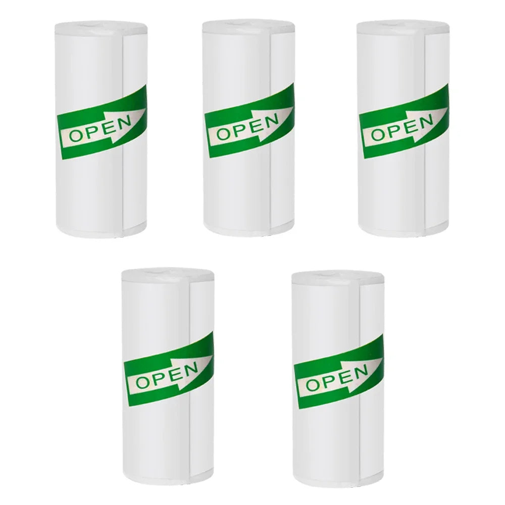 Mini Thermal Sticker Paper Rolls 25 x 57 mm (1.0 x 2.2 in) – Self-Adhesive Photo Paper for Mini Printers