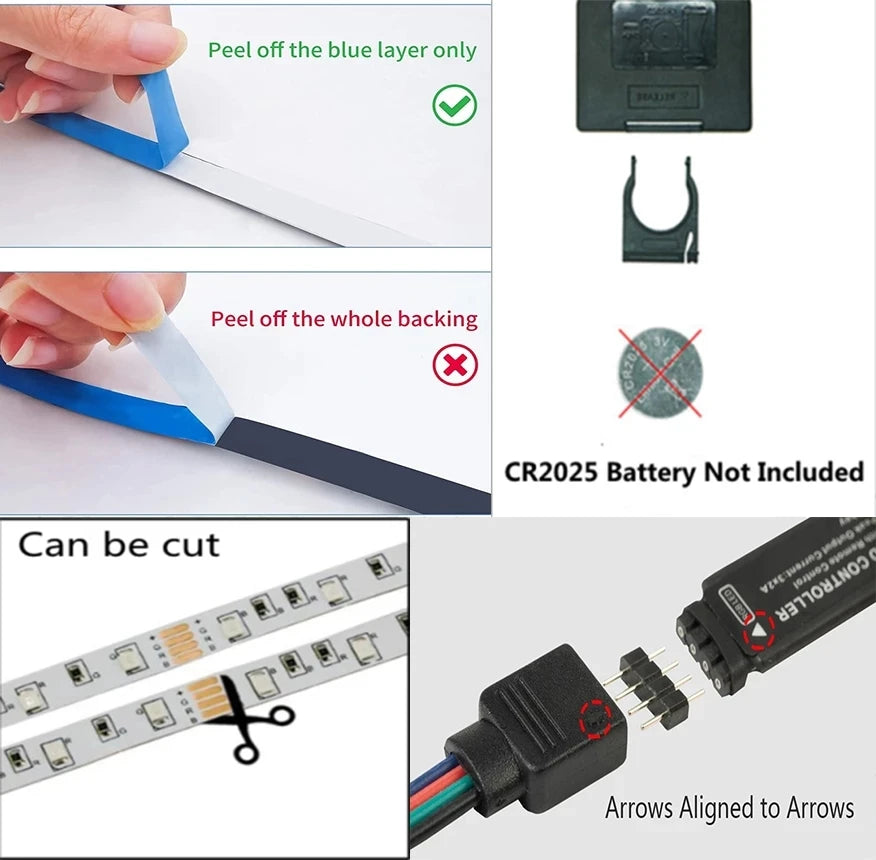 5050 RGB LED Strip Light 5V USB — Smart WiFi & Bluetooth LED Tape for TV, Bedroom, Kitchen | 5m & 10m Options