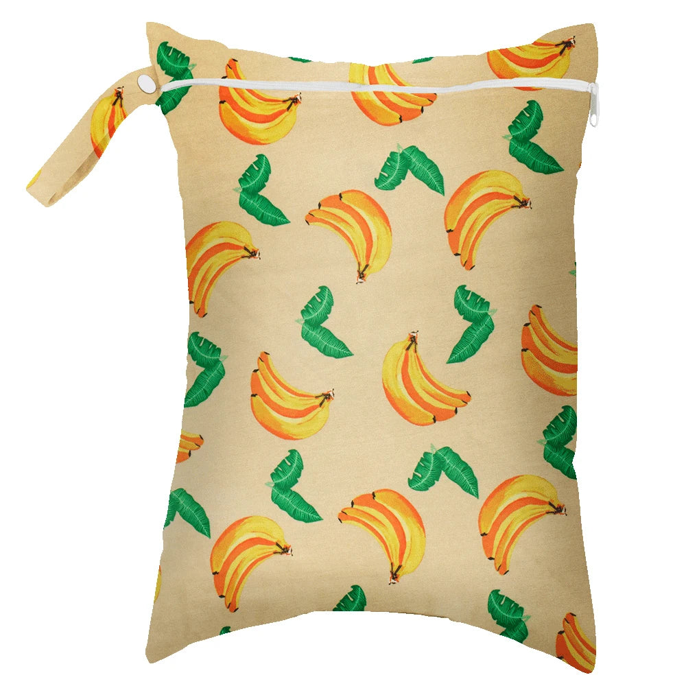 Waterproof Wet Bag 30 x 40 cm (11.8 x 15.7 in) Reusable Washable Diaper & Swim Pouch for Travel