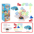Tetra Tower Balance Stacking Game - Family & Party Building Puzzle for Kids and Adults