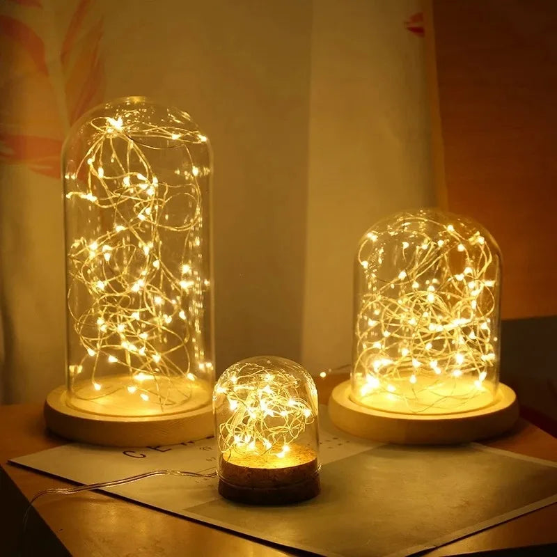 1/5/10-Pack Warm White LED Fairy String Lights - Button Battery Garland for Home, Bedroom, Garden, Wedding & Christmas
