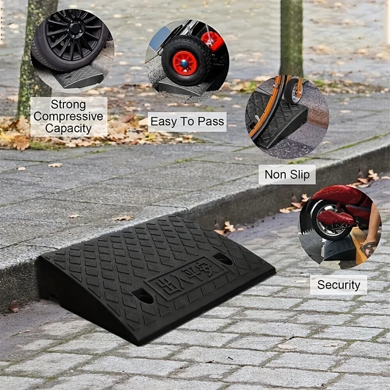 2-Pack Portable Non-Slip Threshold Ramp for Driveway, Porch & RV — Wheelchair and Pet Access