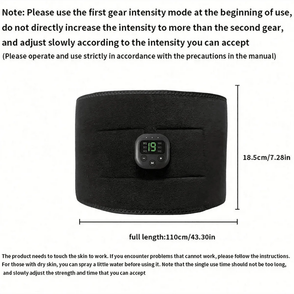 Portable Waist Massager Belt - USB Rechargeable Body Shaper & Electric Trainer for Arms, Hips & Legs