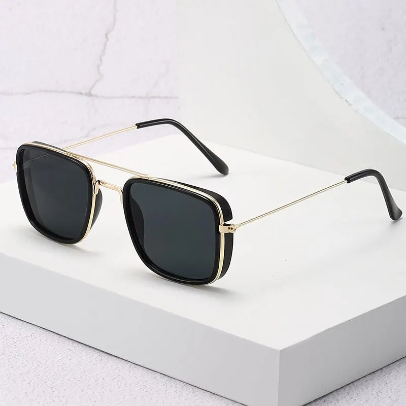 Retro Small Square Metal Frame Sunglasses – UV400 Protection, Korean Vintage Style