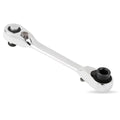 Mini 1/4 in (6.35 mm) 2-in-1 Ratchet Wrench Double-Ended Quick Socket Hex Driver