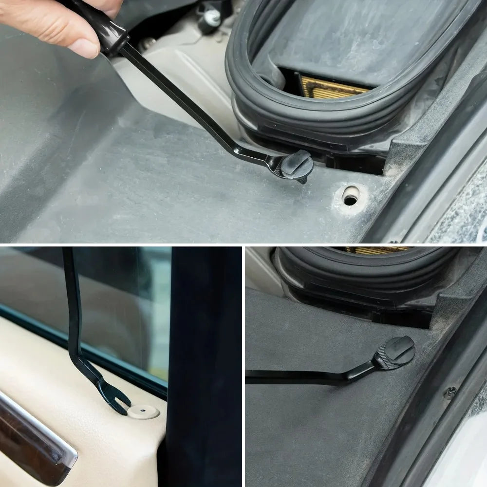 5-Piece Auto Trim Removal Tool Kit - No-Scratch Plastic Pry Tools for Interior Door Panels & Fastener Clips