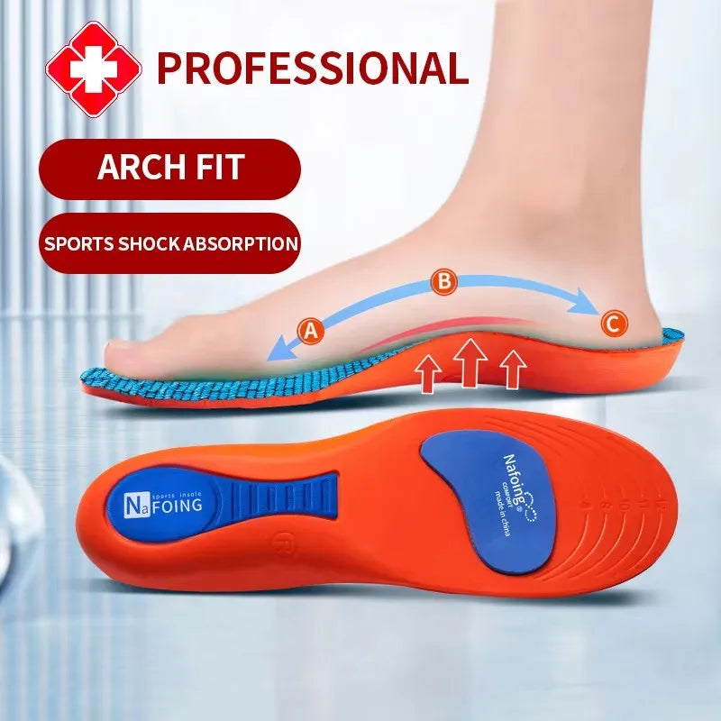 Orthopedic Arch Support Insoles for Plantar Fasciitis & Flat Feet – Cut-to-Fit EU35–46 (230–280 mm / 9.1–11.0 in) 1 Pair, EVA Memory Foam