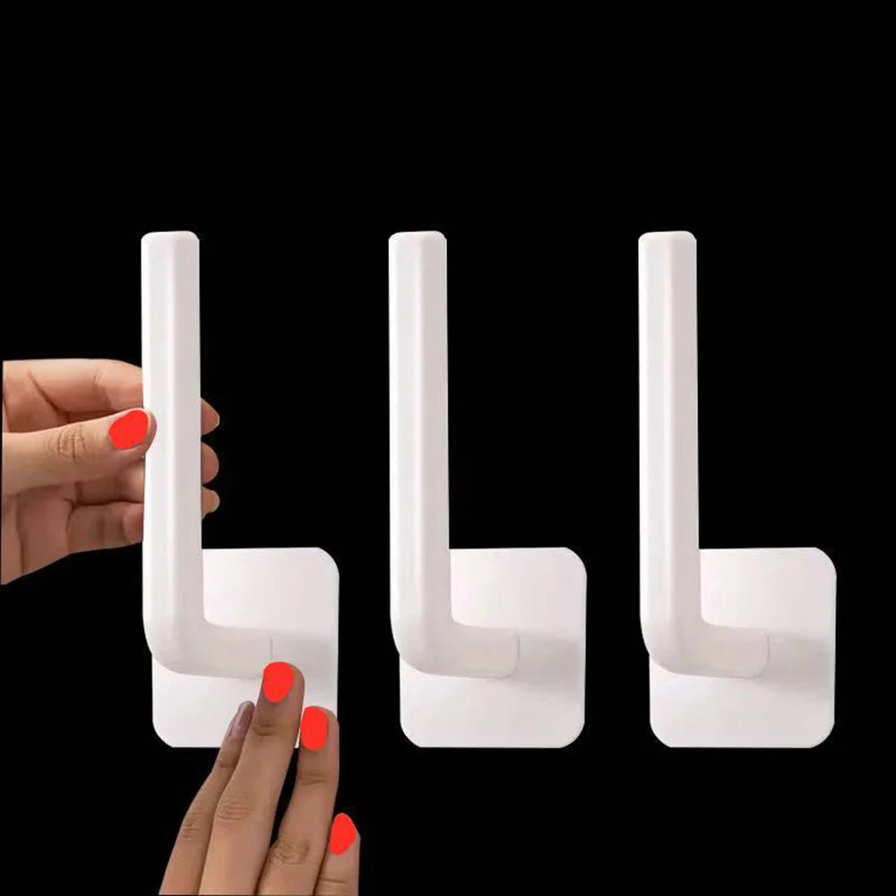 2-Pack No-Drill Under-Cabinet Paper Towel Holder & Multi-Purpose Hook – Wall/Over-Door Kitchen Organizer