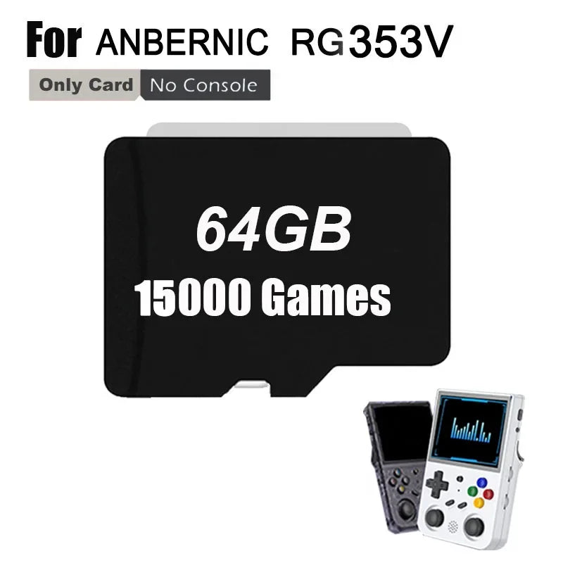 512GB Preloaded TF Card — 100,000+ Retro & PSP Games for RG353V RG353VS Handheld Console (Also 256GB/128GB/64GB)