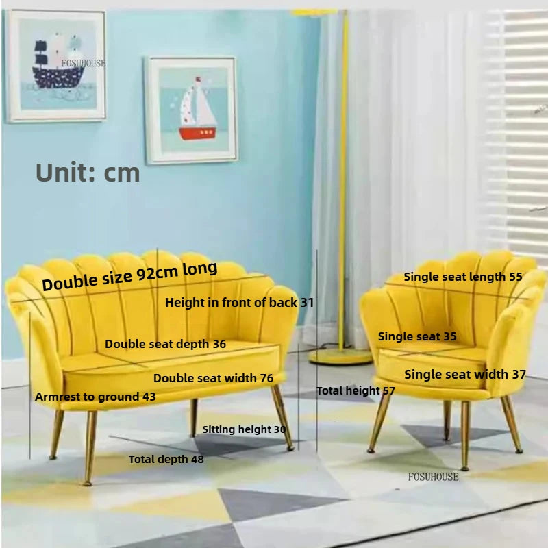 Kids Fabric Sofa Chair - Children's Reading Corner Armchair for Playroom & Living Room