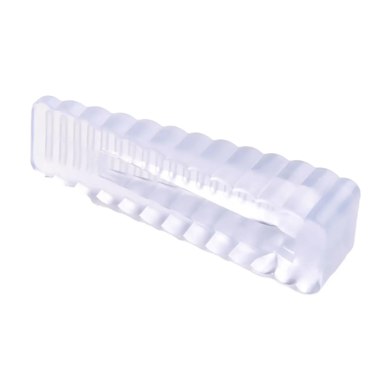 Transparent Silicone Door Stopper — No-Screw Anti-Collision Door Wedge, Anti-Slip, Fits 4–26 mm Door Gaps (63×18×14 mm / 2.48×0.71×0.55 in)