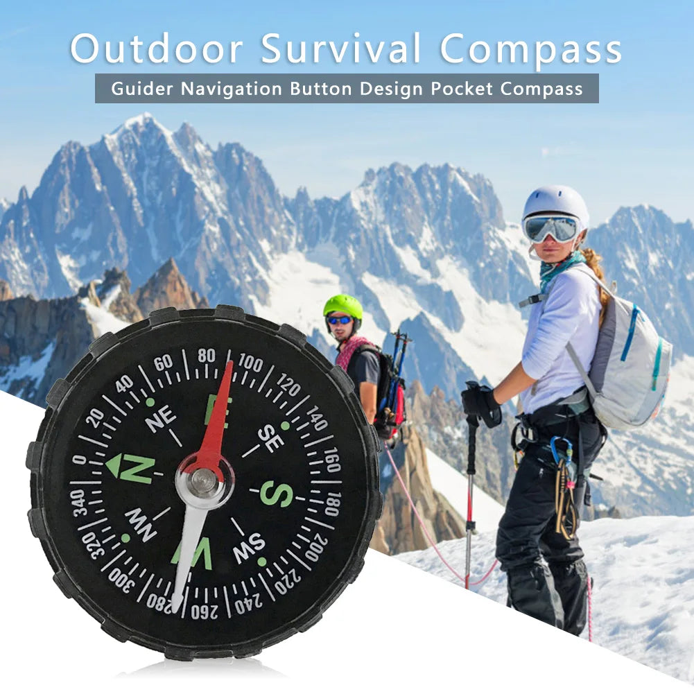 45mm (1.77 in) Mini Pocket Compass – Portable Handheld Navigation for Camping, Hiking & Survival