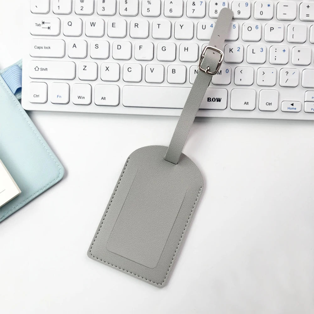 Personalized Initial Luggage Tag Custom PU Monogram Suitcase Name Tag