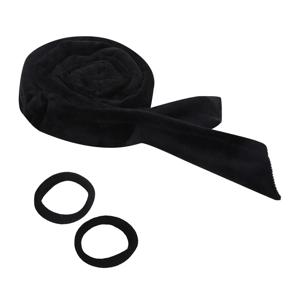 Heatless Curling Headband Soft Velvet No-Heat Hair Rollers Overnight Sleep-In Curling Rod with Hair Ties