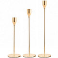 3-Piece Metal Candle Holder Set – European Modern Tabletop Candlesticks for Wedding, Party & Home Decor (24/29/34 cm | 9.4/11.4/13.4 in)