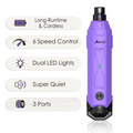 6-Speed Rechargeable Dog Nail Grinder Quiet Electric Pet Nail Trimmer for Painless Paw Grooming