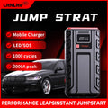 12V Car Jump Starter Power Bank – Up to 2000A Peak, 10,400–20,000mAh Portable with USB & SOS Light