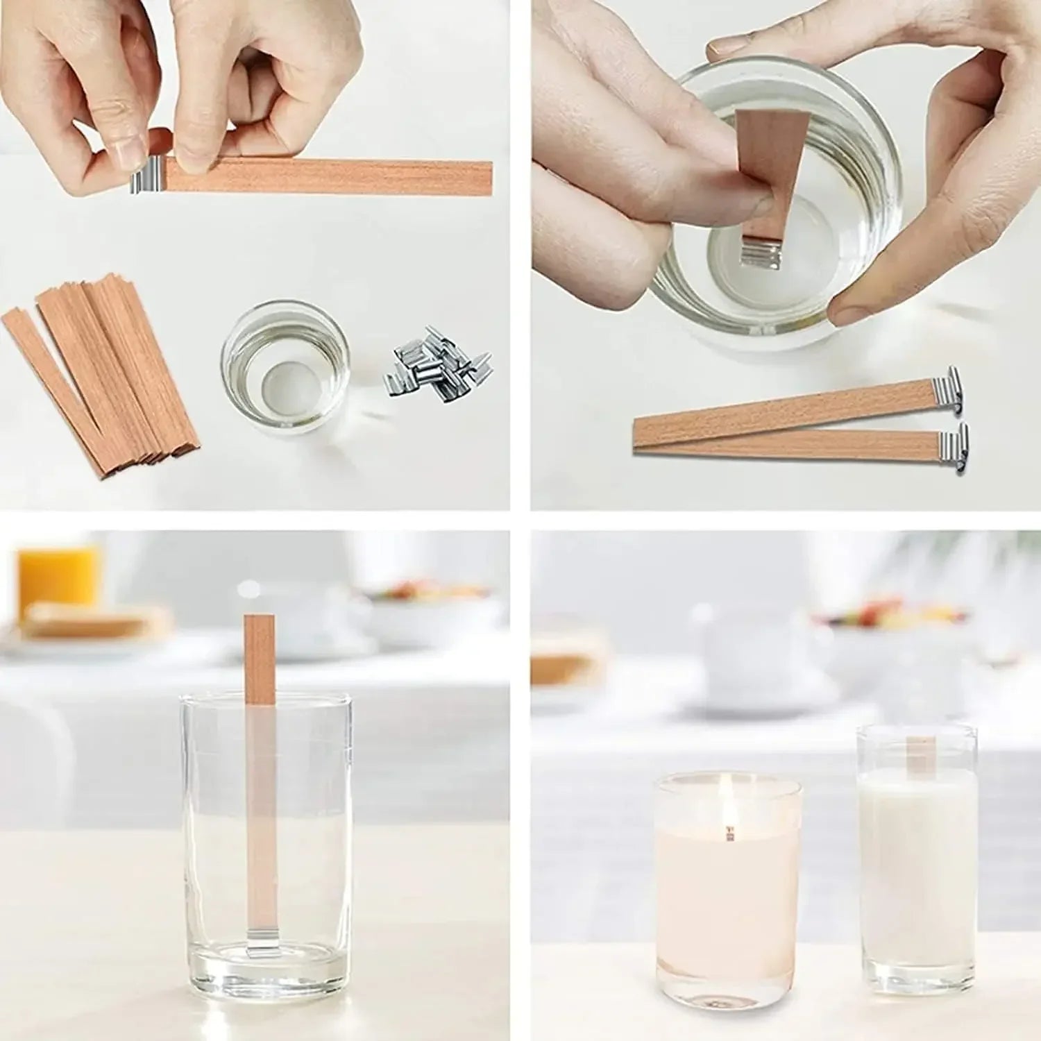 DIY Wooden Wick Candle Kit – Soy & Paraffin Wax Aromatherapy Candle Making Guide