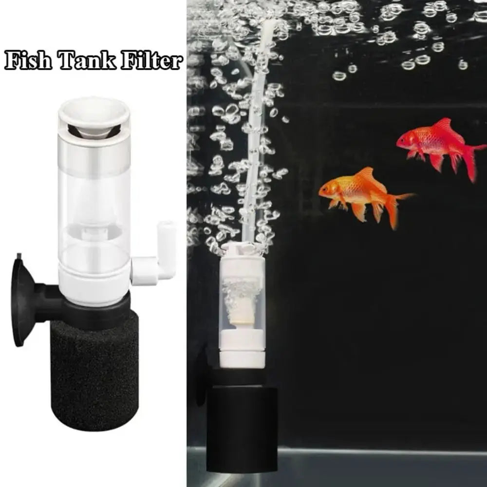 Small Aquarium Sponge Filter 2 x 3 x 10 cm (0.79 x 1.18 x 3.94 in), Multi-Layer Biochemical Media, Ultra-Quiet Fish Tank Filter with Suction Cup