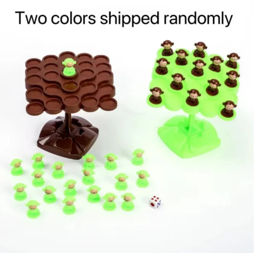 Monkey Balance Tree Foldable Kids Balance Game — Parent-Child Interactive Music Toy, Ages 3+