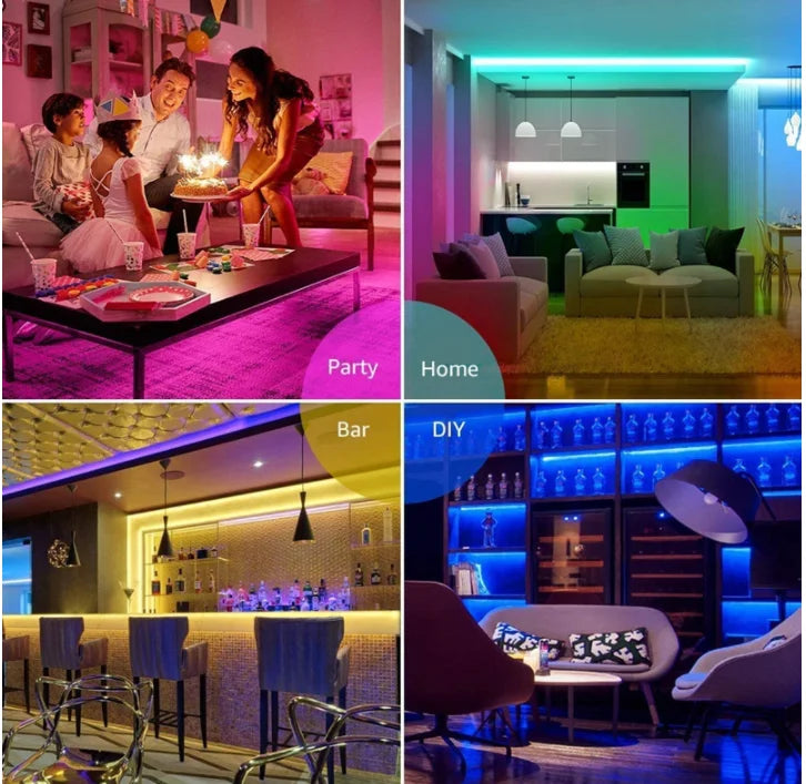 5V USB LED Strip Light 5m (16.4ft) & 1m (3.3ft) SMD3528 — Waterproof Flexible Color Strip Warm/Cool White + RGB for Cabinet, Ceiling & TV Backlight