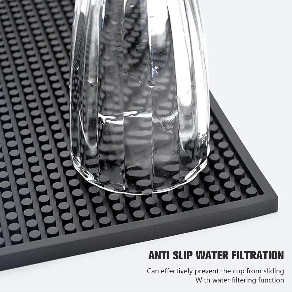 PVC Bar Mat Non-Slip Heat-Resistant Countertop Pad for Bar, Cafe & Home — 30×15 cm (11.8×5.9 in) & 30×45 cm (11.8×17.7 in)