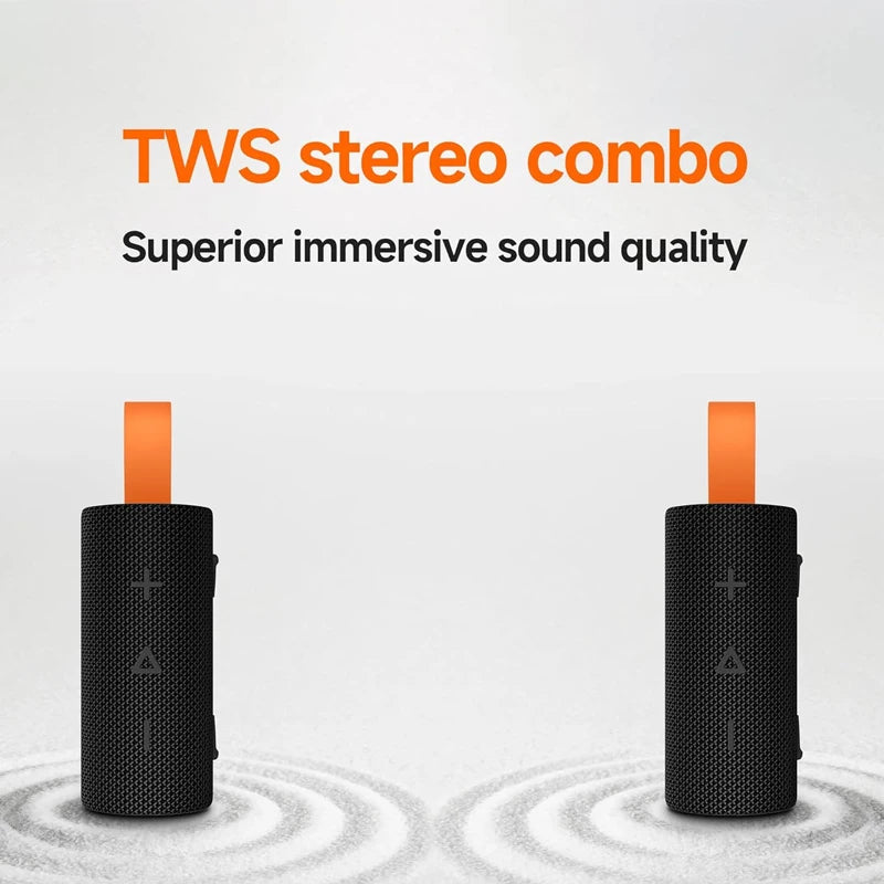 Portable IP67 Waterproof Bluetooth 5.4 Speaker, 1000mAh 10-Hour Battery, TWS Stereo, Built-in Mic