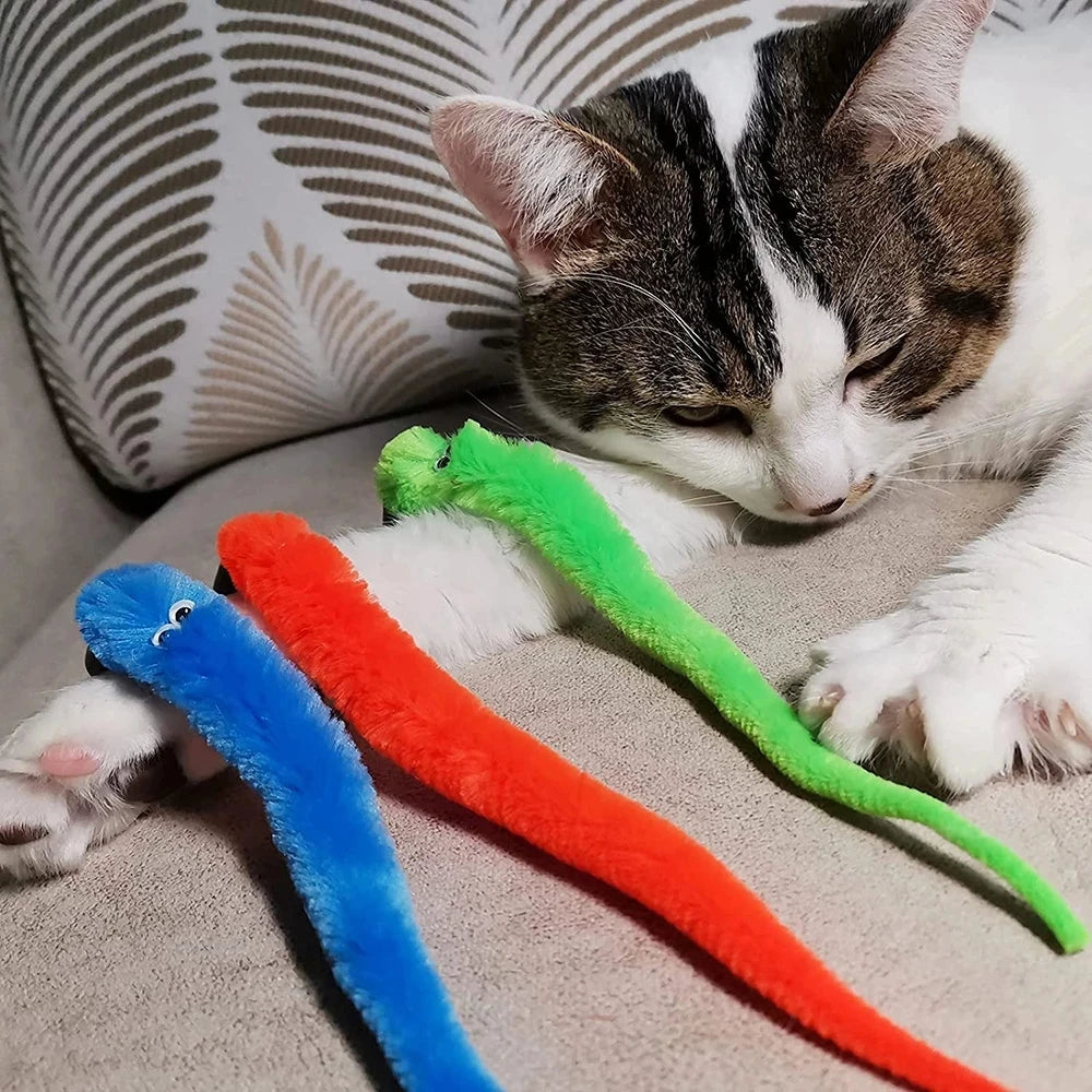 Plush Caterpillar Replacement Heads for Cat Wand, Interactive Plush Worm Toy Accessory, Pack of 5/6/10/11