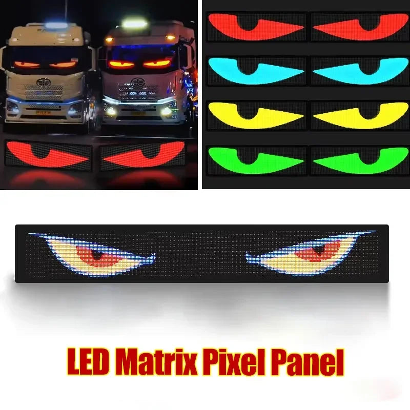 RGB LED Matrix Panel for Car & Truck — Programmable Bluetooth App-Controlled Scrolling Display (16x32, 16x64, 20x64, 16x96)