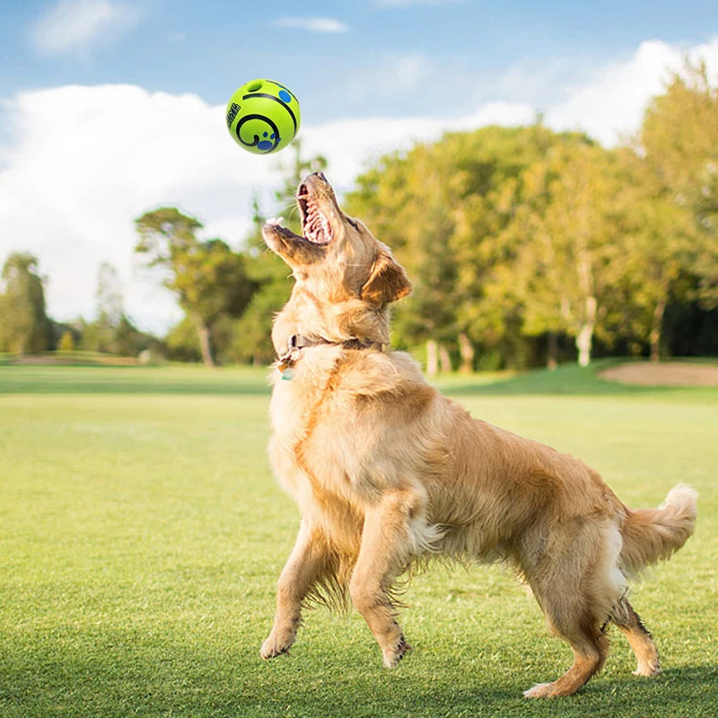 Wobble Wag Giggle Ball - Interactive Dog Toy, No Batteries, Rubber Giggle Ball for Indoor & Outdoor Play