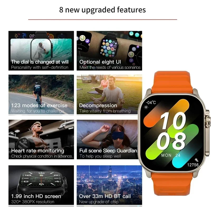 2.2-Inch (5.6 cm) AMOLED Smartwatch – Bluetooth Calling, Message Alerts, Heart Rate & SpO2 Monitor, GPS Fitness Tracker for Android iOS