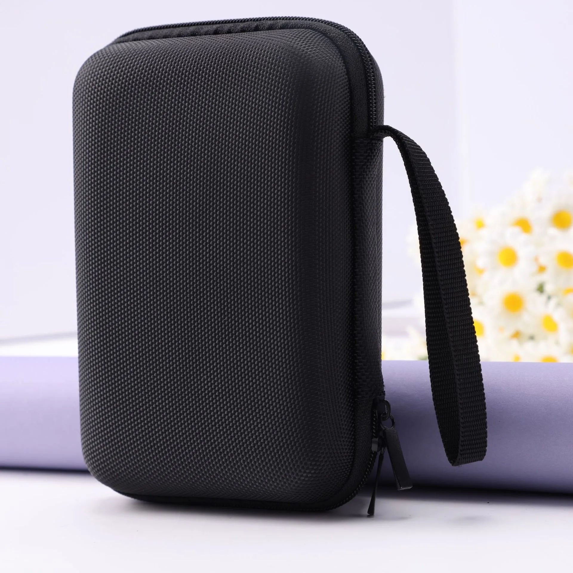 EVA Hard-Shell Earphone Case — Mini Portable Zipper Pouch & Cable Organizer for USB, Chargers, Memory Cards