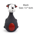 1-Pack Round-Bellied Cartoon Squeaky Dog Toy - Bite-Resistant Latex Rubber, Purple Elephant / White Cow / Brown Options