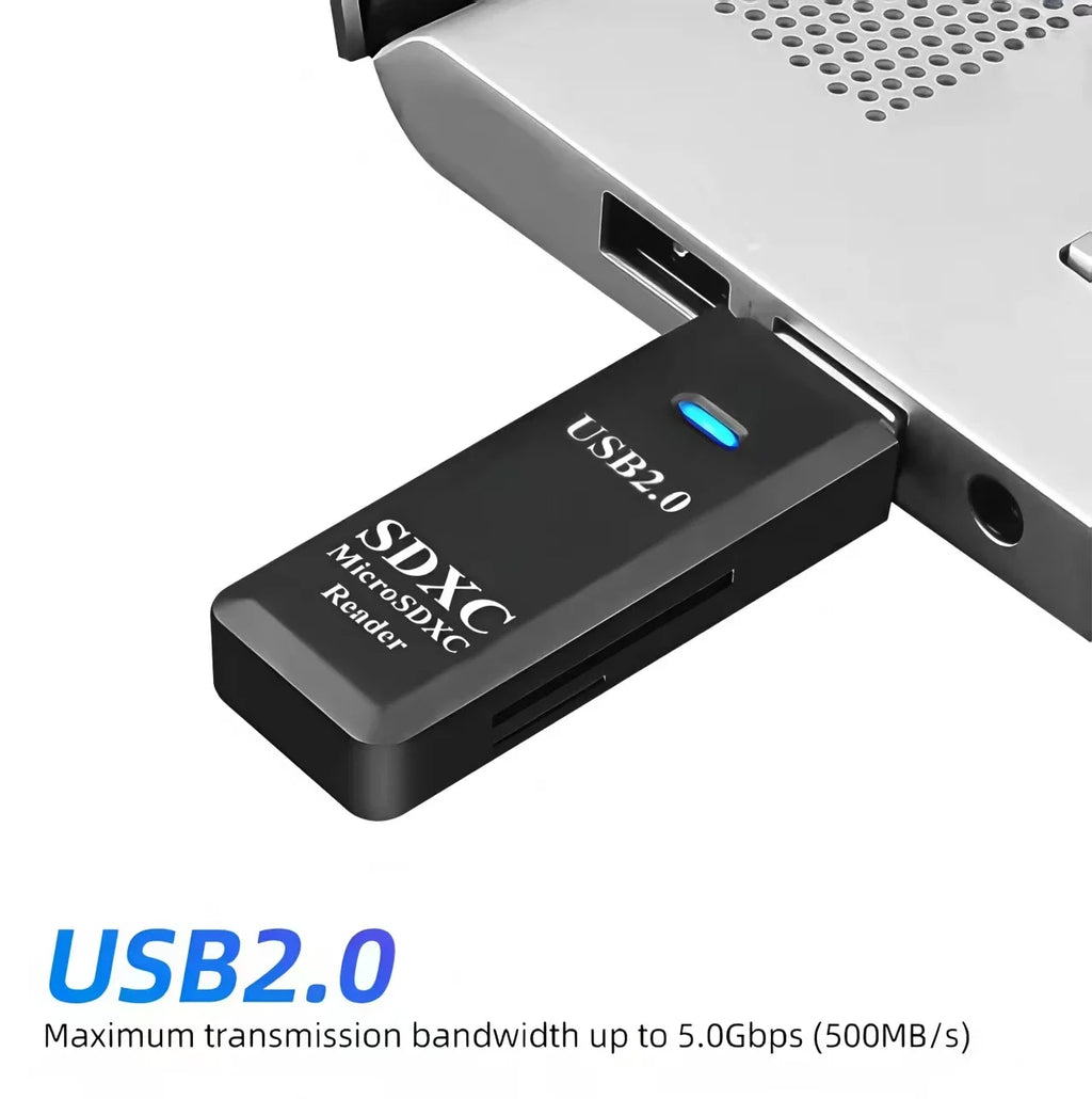USB 3.0 2-in-1 Micro SD (TF) & SD Card Reader - High-Speed USB Adapter for PC Laptop