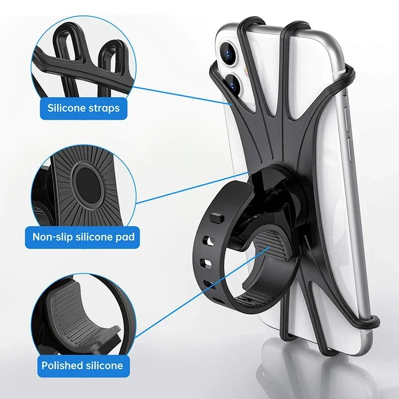 Universal Bike & Motorcycle Phone Holder Bicycle Handlebar Mount for iPhone Samsung Xiaomi